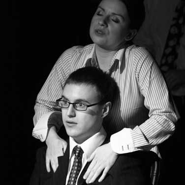 Shian Denovan and Philip Kingscott in 'Desk Job'