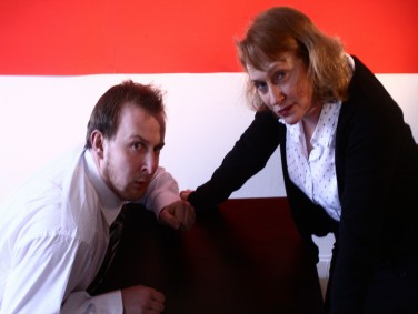 Pab Roberts and Isabella Jarrett in 'Desk Job'